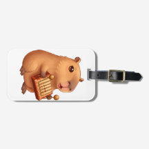 Schattige Hamster Rustic Straw Pet – Bagage Label