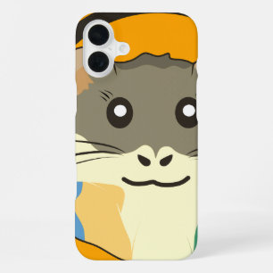 Schattige hamstergezicht met kleurrijke vacht: Die iPhone 16 Plus Hoesje