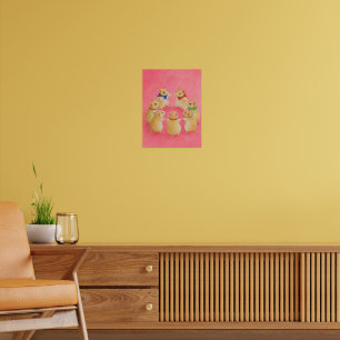 Schattige hamsters dansen cirkel kinderkamer schil poster