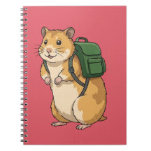 Schattige hamsterwandelaar met rugzak
