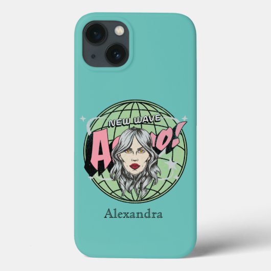 Schattige hand getrokken vrouw gezicht Buitenruimt Case-Mate iPhone Case (Achterkant)