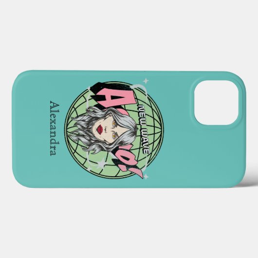 Schattige hand getrokken vrouw gezicht Buitenruimt Case-Mate iPhone Case (Achterkant (horizontaal))