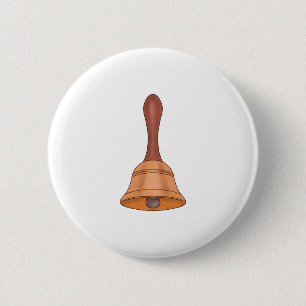 Schattige handbel ronde button 5,7 cm