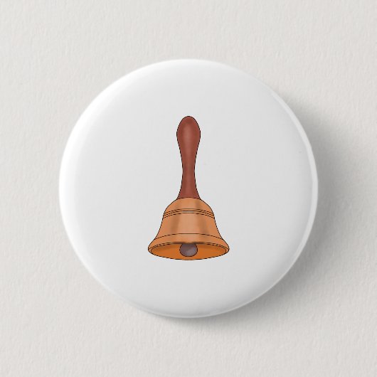 Schattige handbel ronde button 5,7 cm (Voorkant)