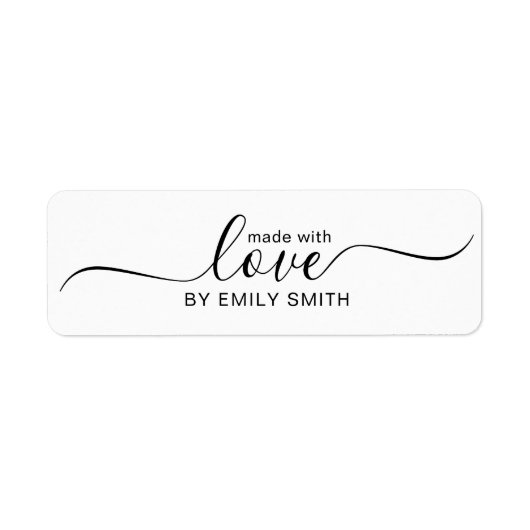 Schattige handgemaakt met liefde Small Business of Etiket (Voorkant)