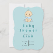 Schattige handgetekend Baby shower Kaart (Voorkant)