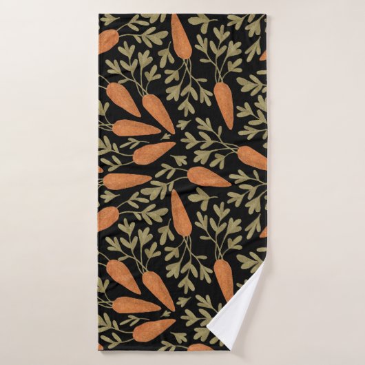 Schattige handgetekend wortelpatroon badhanddoek (Badhanddoek)