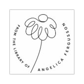 Schattige handgetekende Daisy Flower Custom Librar Rubberstempel (Afrduk)