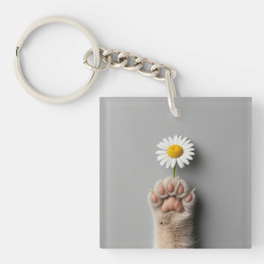 schattige hand's cat sleutelhanger (Voorkant)