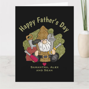 Schattige Handyman & Carpenter Garden Gnome Kaart