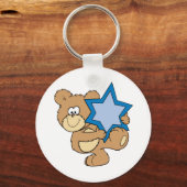 schattige hanukkah teddy beer houdster van david sleutelhanger (Voorkant)