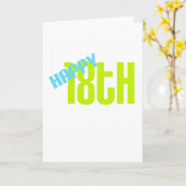 Schattige, "Happy 18th Birthday" Kaart (Gele Bloem)