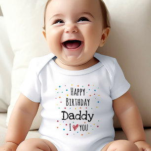 Schattige Happy Birthday Daddy Romper