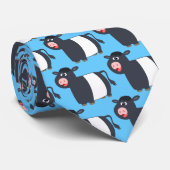 Schattige Happy Cartoon Belted Galloway Koe Stropd Stropdas (Opgerold)