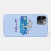 Schattige happy dolphins cartoon illustratie Case-Mate iPhone case (Achterkant (horizontaal))