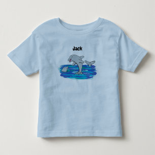 Schattige happy dolphins cartoon illustratie kinder shirts