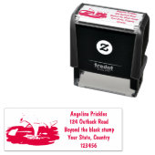 Schattige happy dolphins cartoon illustratie  zelfinktende stempel (In situ)