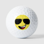 Schattige Happy Face & Aviator bril, Leuk Golfballen (Voorkant)