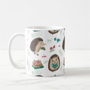 Schattige Happy Hedgehog houdt van boeken Koffiemok