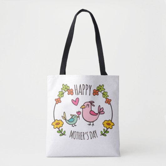 Schattige Happy Moederdag Canvas tas (Voorkant)