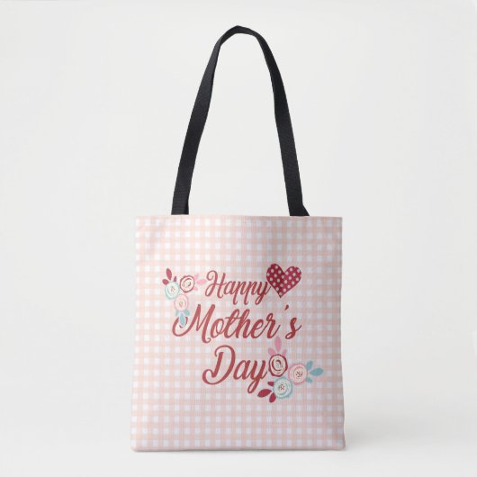 Schattige Happy Moederdag | CANVAS TAS (Voorkant)