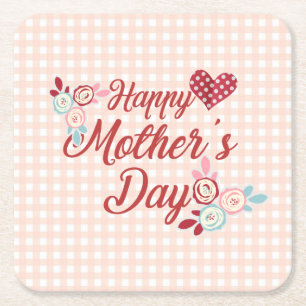 Schattige Happy Moederdag ONDERZETTER