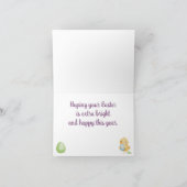 Schattige Happy Pasen Bedankkaart (Binnen)