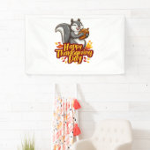 Schattige Happy Thanksgiving Squirrel Classic T-sh Spandoek (Insitu)
