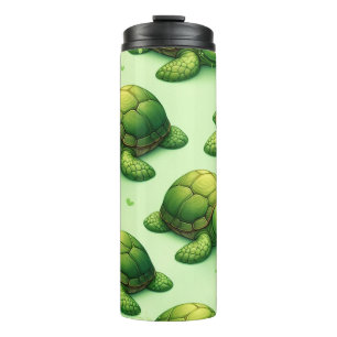 Schattige Happy Turtles-patroon Thermosbeker