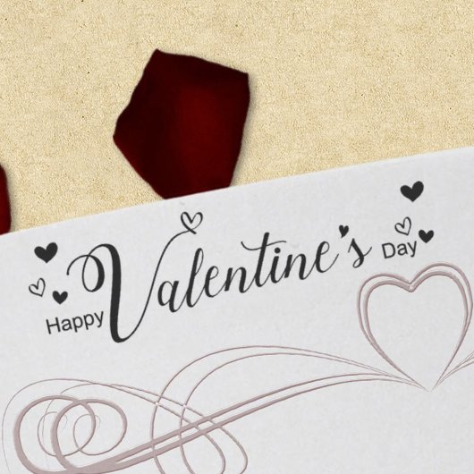 Schattige Happy Valentines Day Typography Script Zelfinktende Stempel