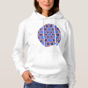 Schattige harig bloempatroon hoodie