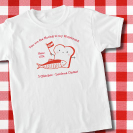 Schattige Haring en Wittebrood Leidens ontzet rood T-shirt