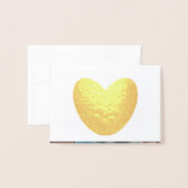 Schattige hart aangepaste tekst en foto Valentijns Folie Kaarten (Voorkant met envelop)