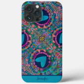 Schattige Hart Bloemen Girly Fun Custom Pattern Case-Mate iPhone Case (Achterkant)