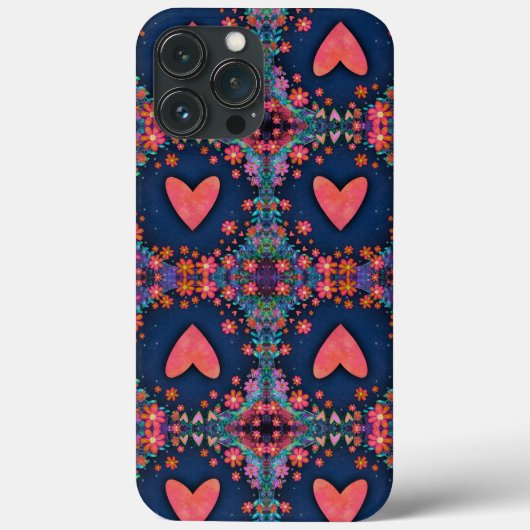 Schattige Hart Bloemen Girly Fun Inspirivity Case-Mate iPhone Case (Achterkant)