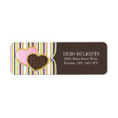 Schattige Hart Cookie Verpakking & Verzendlabels Etiket (Voorkant)