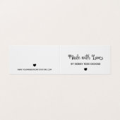 Schattige hart gemaakt met Love Hang Label Visitekaartjes (Buitenkant ongevouwen)