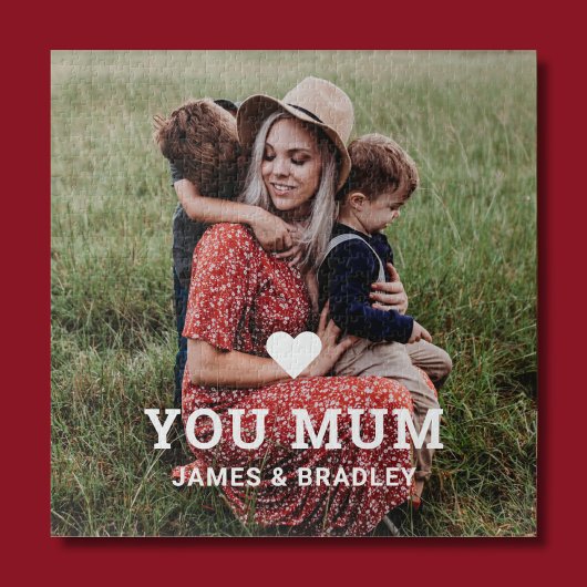 Schattige hart hou van je mama Moederdag foto Legpuzzel