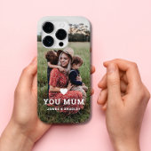 Schattige HART HOUDT VAN JE MAM Moederdag Foto Case-Mate iPhone Case