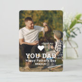 Schattige HART HOUDT VAN JE VADER Foto Vaderdag (Staand voorkant)