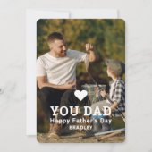 Schattige HART HOUDT VAN JE VADER Foto Vaderdag (Voorkant)