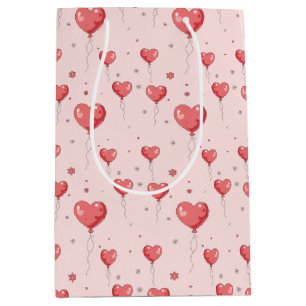 Schattige Hart Liefdesballonnen Medium Cadeauzakje