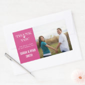 Schattige hart roze bruiloft dank u Stickers (Envelop)