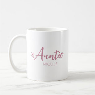 Schattige hart tante gepersonaliseerde stoffige ma koffiemok