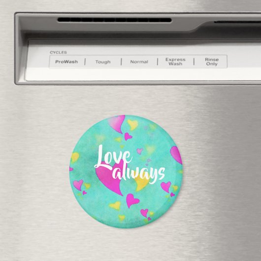 Schattige hartpatroon liefde altijd Valentijn Magneet (Insitu (Vaatwasser))