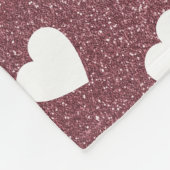 Schattige Hartpatroon Roos Gouden Glitter Fleece Deken (Hoek)