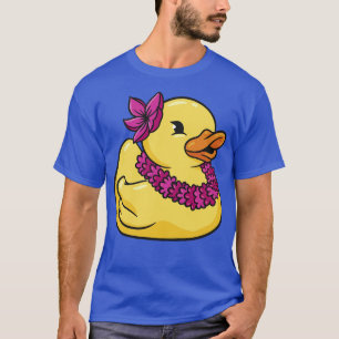 Schattige Hawaiiaans Luau Rubber Ducky T-shirt