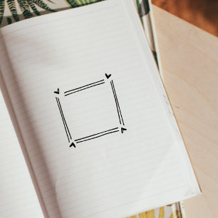 Schattige Heart Journal Rubberstempel