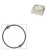 Schattige Hearts Circle Journal Rubberstempel (Gestempeld)