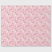 Schattige Hearts Pink Wrapping Paper Cadeaupapier (Vlak)